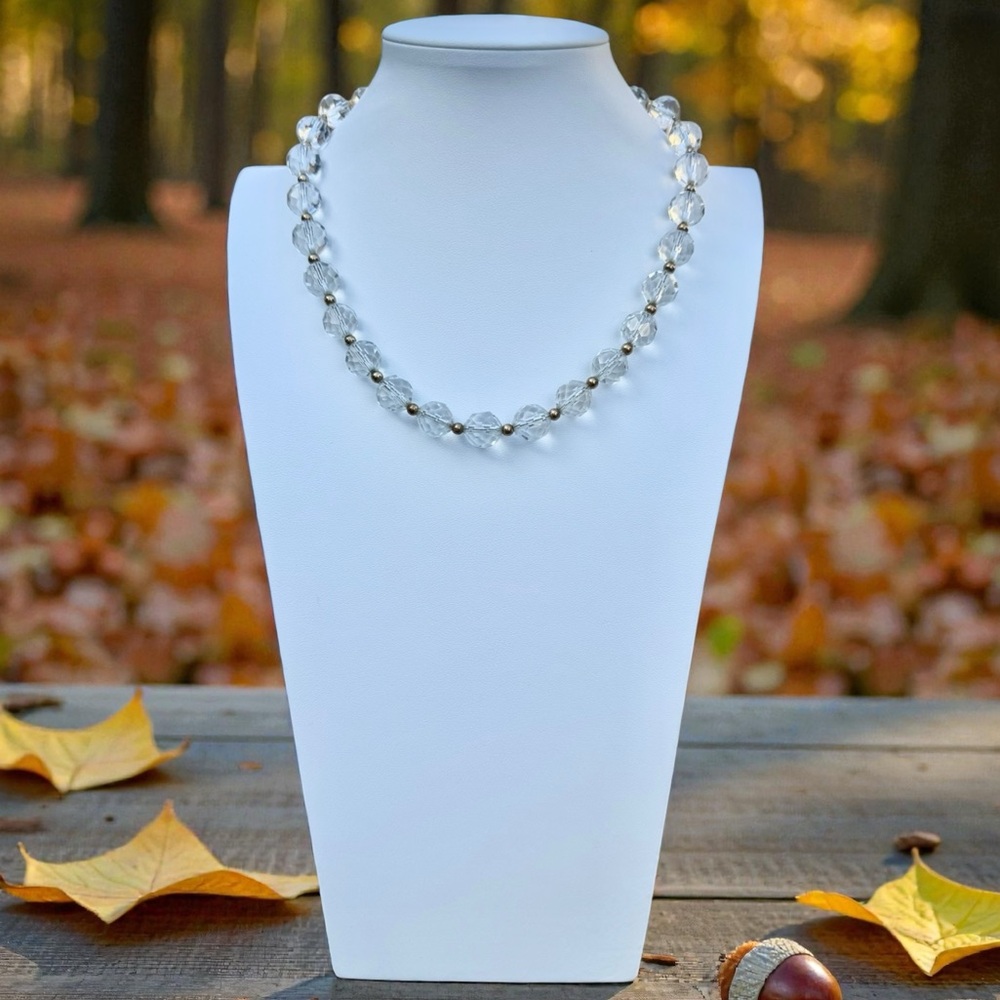NAPIER Vintage Faceted Crystal Necklace